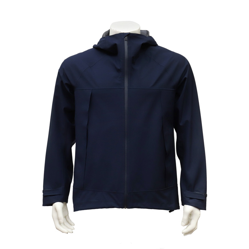 Men's Lightweight Zip-up Waterproof Nylon Woven Jacket with Hood